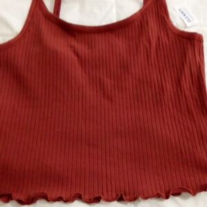 Ribbed Rust Tank Top